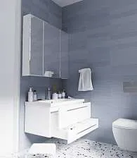 Тумба под раковину Соната 90П 2в.я. белый глянец