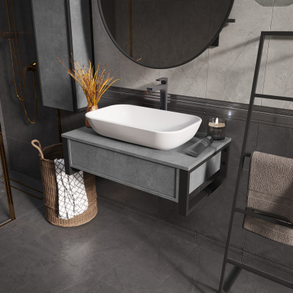 Тумба GRUNGE LOFT 80П 1в.я Бетон лофт