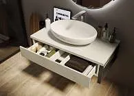 Тумба со столешницей GRUNGE LOFT 100П 1в.я Бетон светлый