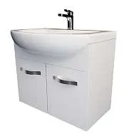Тумба под раковину Вита 65П 2д. белый глянец, МДФ