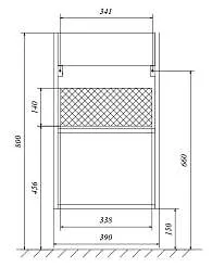 Тумба под раковину Ноктюрн 40П 1д мдф белый глянец