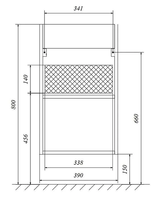 Тумба под раковину Ноктюрн 40П 1д мдф белый глянец