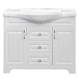 Тумба под раковину Прованс New 105Н 2в.я. 2д. Белый глянец