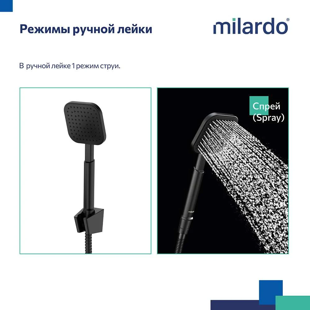 Смеситель для ванны MILARDO Мейз черный матовый MAZBL00M02