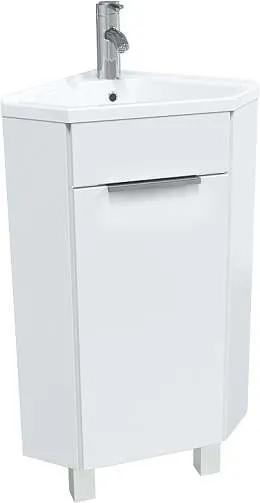 Тумба с раковиной ПЕНТА/Penta 37х37Н 1д. белый глянец
