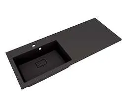 Раковина Аванти 120L (1200х480) антрацит ИК мебельная