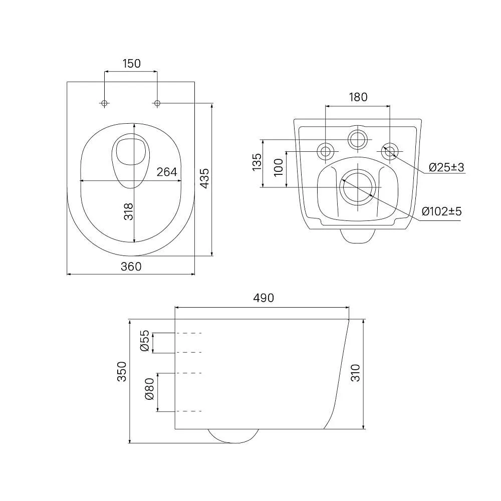Унитаз подвесной IDDIS Slide SLIRDSEi25