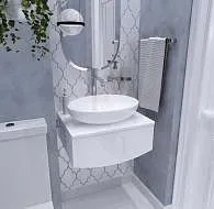 Тумба со столешницей НЕГА/Nega 80П 1в.я. белый