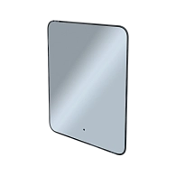 Зеркало Shape Soft (700х900х30) прямоугольник черный К01 LED датчик