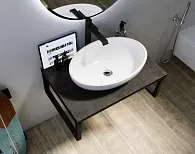 Столешница ГРАНЖ ЛОФТ/GRUNGE LOFT 100 бетон темно-серый