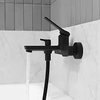 Смеситель для ванны IDDIS Parker черный матовый PARBL02i02WA