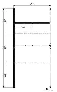 Рама разборная ПУ 1800-1900х900