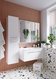 Тумба под раковину Соната 90П 1в.я. белый глянец