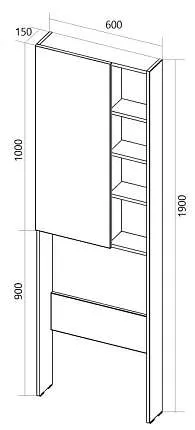 Шкаф ГАУЛА/Gaula 60Н 1д.черный