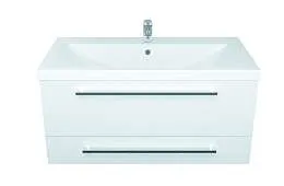 Тумба под раковину Соната 75П 2в.я. белый глянец