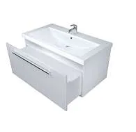Тумба под раковину Соната 58П 1в.я. белый глянец