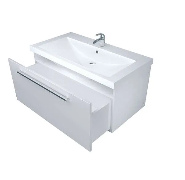 Тумба под раковину Соната 58П 1в.я. белый глянец