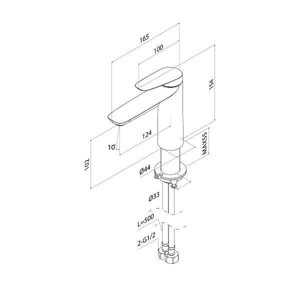 Смеситель для раковины IDDIS Zodiac X ZDXSB00i01