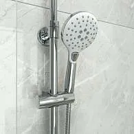 Душевой гарнитур с верхней лейкой IDDIS Ray кнопка белый/хром RAYSW3Fi76