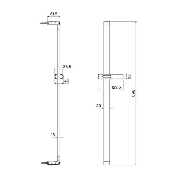 Стойка для душа IDDIS Slide кнопка черный SLI70BLi17