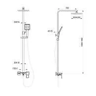 Душевая система IDDIS Bild с изливом черный BILBL1Fi06