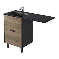 Тумба Maid 58Н(120) (580х890х475) 2я антрацит/орех лучистый европейский