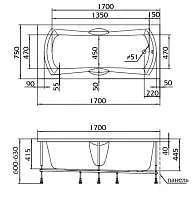 Ванна 1Marka AGORA 170x75