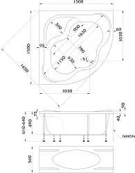 Ванна акриловая Marka One AFRODITA 150x150