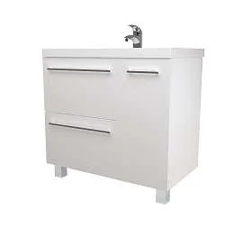 Тумба под раковину Соната 90Н 1д.2в.я. белый глянец
