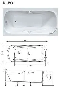 Ванна Marka One KLEO 160x75