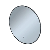 Зеркало Shape Soft Plus (800х800х30) круг черный К01 LED датчик