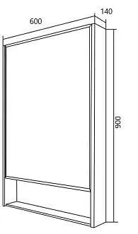 Зеркало-шкаф Mira 60 Дуб Сонома