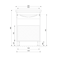 Тумба АРИС 1/Aris 60Н 2я. дуб сонома
