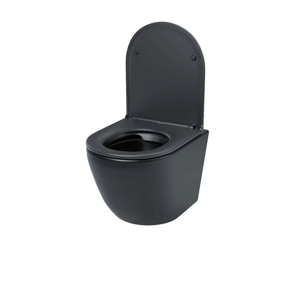 Унитаз подвесной IDDIS безободковый Blanco черный матовый BLAR3BMi25