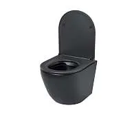 Унитаз подвесной IDDIS безободковый Blanco черный матовый BLAR3BMi25