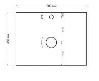Тумба со столешницей ЭСТЕЛЬ/Estel 60П 1я белый