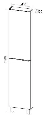 Пенал Gaula 40Н 2д.White