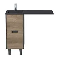 Тумба Maid 38Н(100) (380х890х475) 2я антрацит/орех лучистый европейский