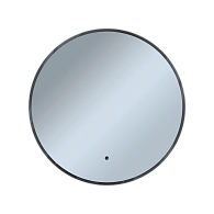 Зеркало Shape Soft Plus (600х600х30) круг черный К01 LED датчик