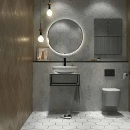 Столешница из керамогранита LOFT 60, Светло-серый МА01 Nat