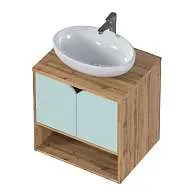 Тумба ДЕЛЬТА/Delta 60П 2Д Мята софт