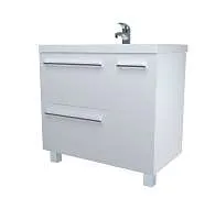 Тумба под раковину Соната 90Н 1д.2в.я. белый глянец