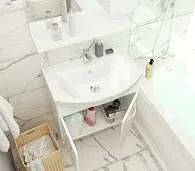 Тумба под раковину Вита 65П 2д. белый глянец, МДФ