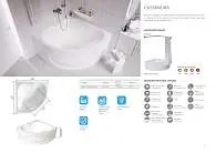 Ванна акриловая 1Marka CASSANDRA 140x140