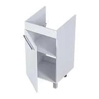 Тумба ВИСТА/Wash 48Н 1д. белый глянец