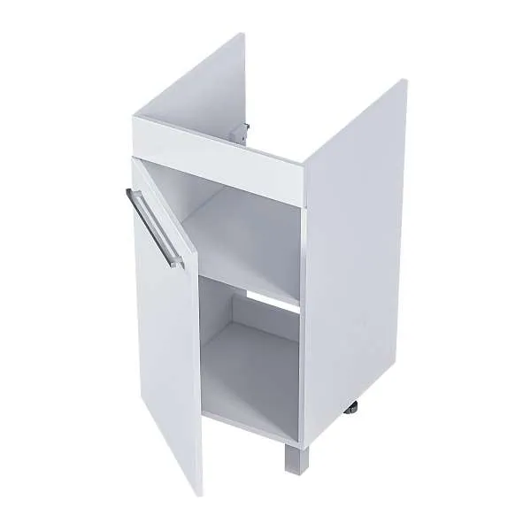 Тумба ВИСТА/Wash 48Н 1д. белый глянец