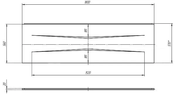 Панель РАГУЗА/RAGUZA 1800х800 бок рельеф