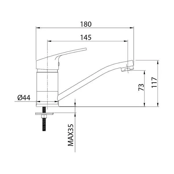 Смеситель для раковины MILARDO Simp SIMSBR0M01