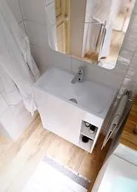 Тумба с раковиной Lido 60Н 1д. Белый глянец