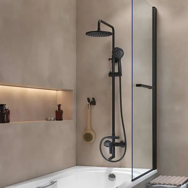 Душевая система  IDDIS Ray с  изливом черный матовый RAYBL3Fi06